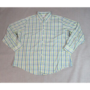 BROOKS BROTHERS Shirt Mens XXL Plaid Button Down Slim Fit Preppy Original Polo